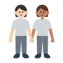 People Holding Hands: Light Skin Tone, Medium Skin Tone