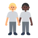 People Holding Hands: Medium-Light Skin Tone, Dark Skin Tone