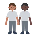 People Holding Hands: Medium Skin Tone, Dark Skin Tone