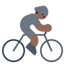 Person Biking: Medium-Dark Skin Tone