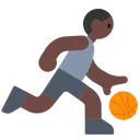 Person Bouncing Ball: Dark Skin Tone