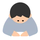 절하는 사람: 밝은 피부 톤