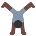 Person Cartwheeling: Dark Skin Tone