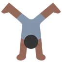 Person Cartwheeling: Medium-Dark Skin Tone