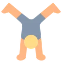 Person Cartwheeling: Medium-Light Skin Tone