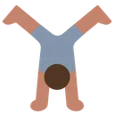 Person Cartwheeling: Medium Skin Tone