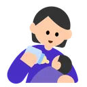 아기에게 수유하는 사람: 밝은 피부 톤