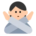 아니오 제스처를 취하는 사람: 밝은 피부 톤