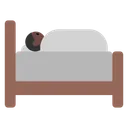 Person in Bed: Dark Skin Tone
