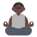 Person in Lotus Position: Dark Skin Tone