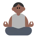 Person in Lotus Position: Medium-Dark Skin Tone