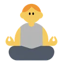 연꽃 자세를 취한 사람