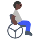 Person in Manual Wheelchair: Dark Skin Tone