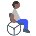 Person in Manual Wheelchair: Medium-Dark Skin Tone