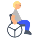 Person in Manual Wheelchair: Medium-Light Skin Tone