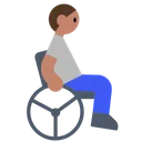 Person in Manual Wheelchair: Medium Skin Tone