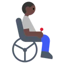 Person in Motorized Wheelchair: Dark Skin Tone