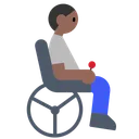 Person in Motorized Wheelchair: Medium-Dark Skin Tone
