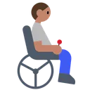 Person in Motorized Wheelchair: Medium Skin Tone