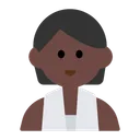 Person in Steamy Room: Dark Skin Tone