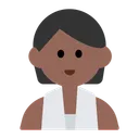 Person in Steamy Room: Medium-Dark Skin Tone