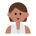 Person in Steamy Room: Medium Skin Tone