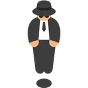 Person in Suit Levitating: Medium-Light Skin Tone