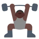 Person Lifting Weights: Dark Skin Tone