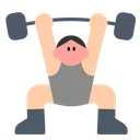 Person Lifting Weights: Light Skin Tone