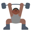 Person Lifting Weights: Medium-Dark Skin Tone