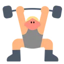 Person Lifting Weights: Medium-Light Skin Tone