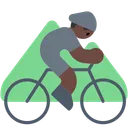Person Mountain Biking: Dark Skin Tone