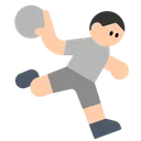 Person Playing Handball: Light Skin Tone