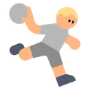 Person Playing Handball: Medium-Light Skin Tone