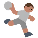Person Playing Handball: Medium Skin Tone