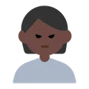 삐죽거리는 사람: 어두운 피부 톤