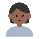 삐죽거리는 사람: 중간 정도의 어두운 피부 톤