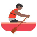Person Rowing Boat: Medium-Dark Skin Tone
