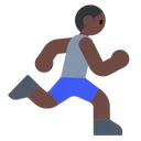 Person Running: Dark Skin Tone