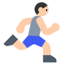 Person Running: Light Skin Tone