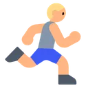 Person Running: Medium-Light Skin Tone