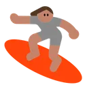 Person Surfing: Medium Skin Tone