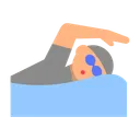 Person Swimming: Medium-Light Skin Tone