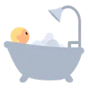 Person Taking Bath: Medium-Light Skin Tone