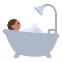 Person Taking Bath: Medium Skin Tone