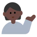 손을 내미는 사람: 어두운 피부 톤