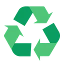 Black Universal Recycling Symbol