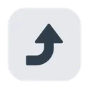 Arrow Pointing Rightwards Then Curving Upwards