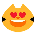 하트 눈을 가진 웃는 고양이