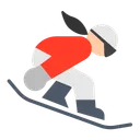 Snowboarder: Light Skin Tone